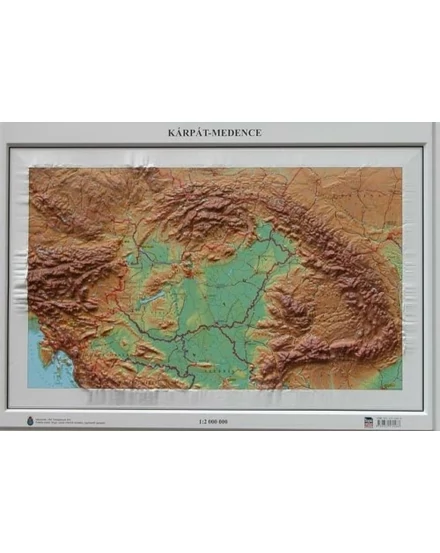 Cartographia Kárpát-medence dombortérkép 65 X 47 - HM 9789632572413