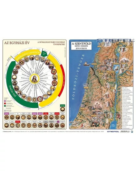 Cartographia Katolikus egyházi év és Újszövetség, Ószövetség térképe DUO könyöklő - Stiefel 5998504317388