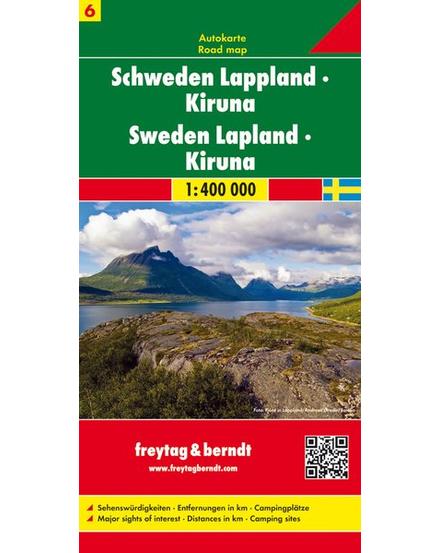 Cartographia Svédország résztérkép (6) Lappföld-Kiruna térkép (Freytag) 9783707904703