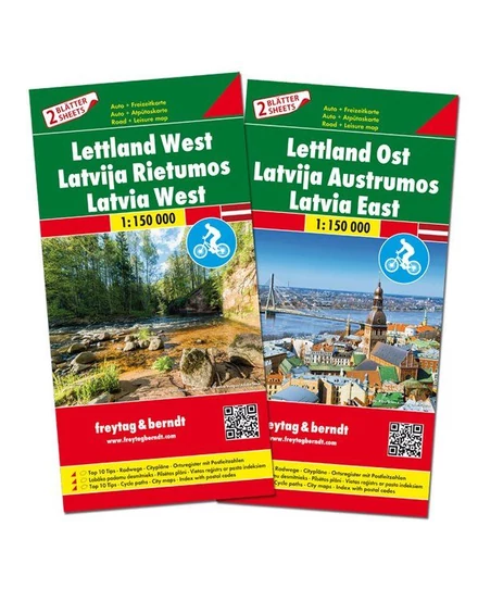 Cartographia Lettország 2 részes térképszett - Freytag 9783707917734