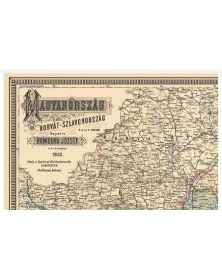 Cartographia Magyarország 1903 (Homolka József) térkép ív - Cartoland