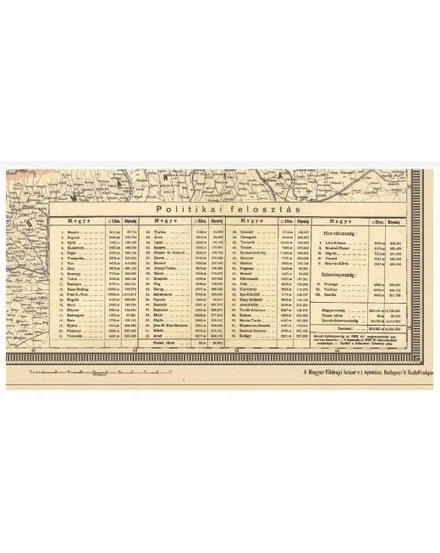 Cartographia Magyarország 1903 (Homolka József) térkép ív - Cartoland