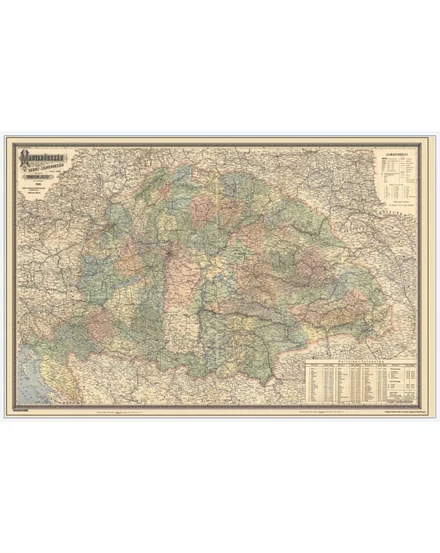 Cartographia Magyarország 1903 (Homolka József) térkép ív - Cartoland