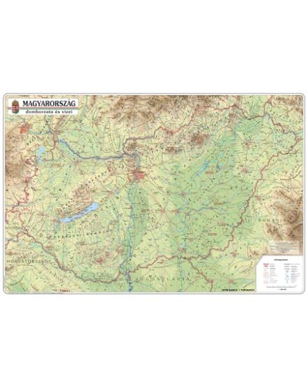 Cartographia Magyarország domborzata térkép könyöklő - Topográf 