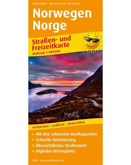 Cartographia Norvégia szabadidő térkép (PP1030) - Freytag 9783961320301