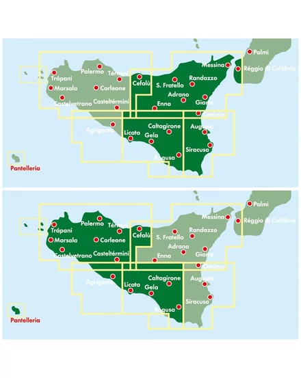 Cartographia Szicília 2 részes térképszett-Freytag-9783707921922