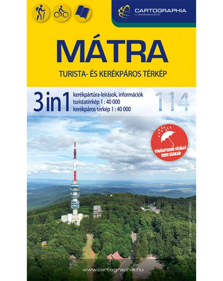 Cartographia Mátra 3in1 túrázóknak és kerékpárosoknak - vízálló térképpel 9789633523506