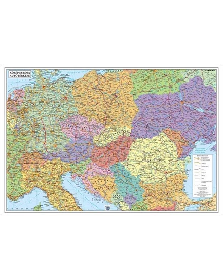 A Föld országai / Közép - Európa autótérkép DUO  térkép 66 X 45