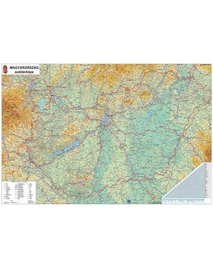  Magyarország közigazgatása járásokkal / Magyarország autótérkép DUO falitérkép 68 X 49