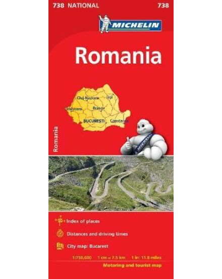 Cartographia Románia térkép (Michelin 0738) 9782067172135