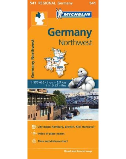 Cartographia Németország régiótérkép: (Észak-nyugat) Schleswig-Holstein, Hamburg (Michelin 0541) 9782067183544