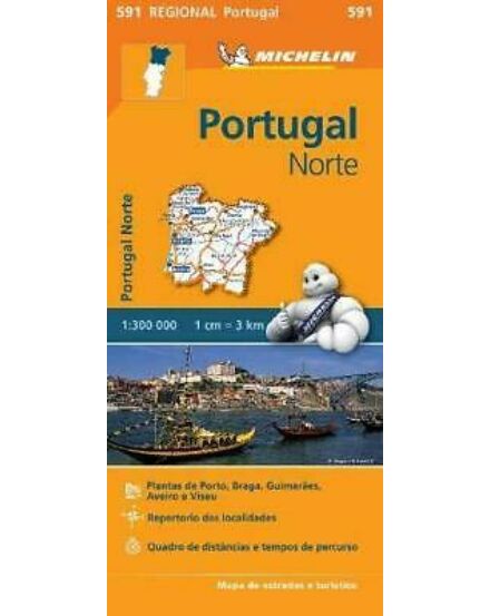 Cartographia Portugália régiótérkép: Észak-Portugália (Michelin 0591) 9782067184732