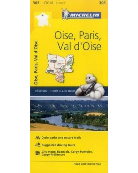 Cartographia Oise, Párizs, Val d'Oise - Franciaország résztérkép (Michelin 305) 9782067209985