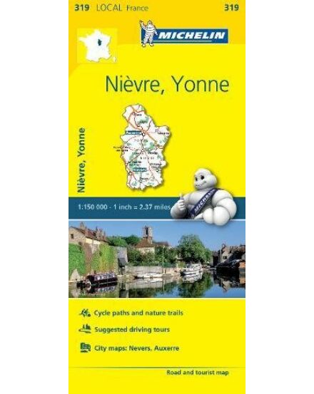 Cartographia Nievre, Yonne - Franciaország résztérkép (Michelin 0319) 9782067210264