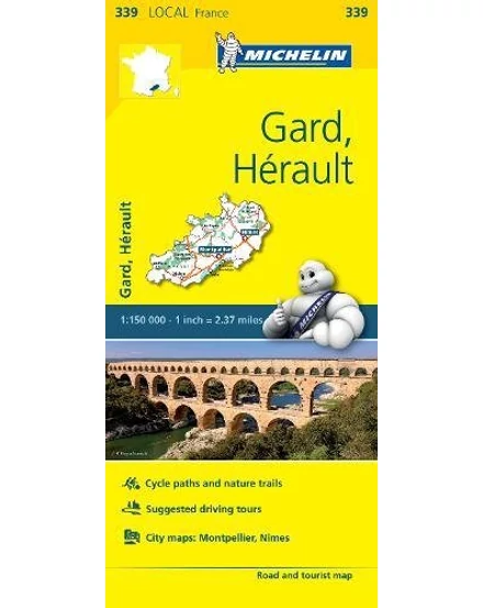 Cartographia Gard, Herault - Franciaország résztérkép (Michelin 0339) 9782067210660