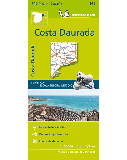 Cartographia Costa Daurada térkép - Spanyol Zoom (Michelin - 0148) 9782067218222