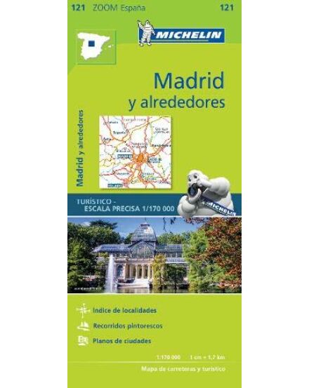 Cartographia Madrid és környéke - Spanyol Zoom (Michelin - 0121) 9782067219595