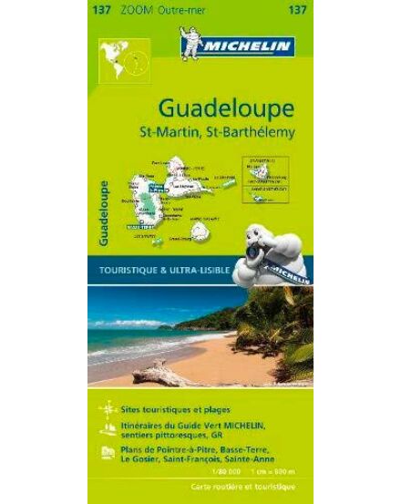 Cartographia Guadeloupe térkép - Francia Zoom (Michelin 0137) 9782067224506