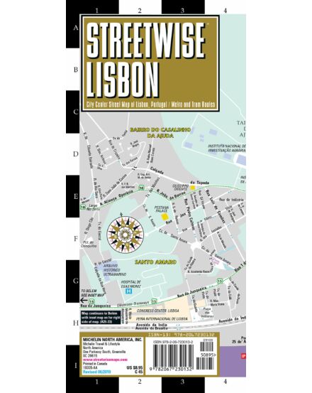 Cartographia Lisszabon (streetwise) várostérkép 9782067230132