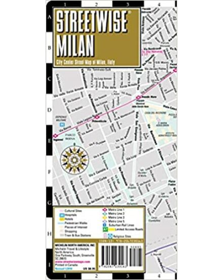 Cartographia Milánó várostérkép (Michelin) STREETWISE 9782067230163