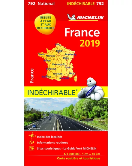 Cartographia Franciaország - High resistance 2019 (Michelin 0792) 9782067236936