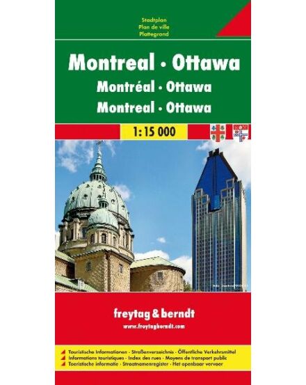 Cartographia Montreál, Ottawa várostérkép (Freytag) 9783707911756