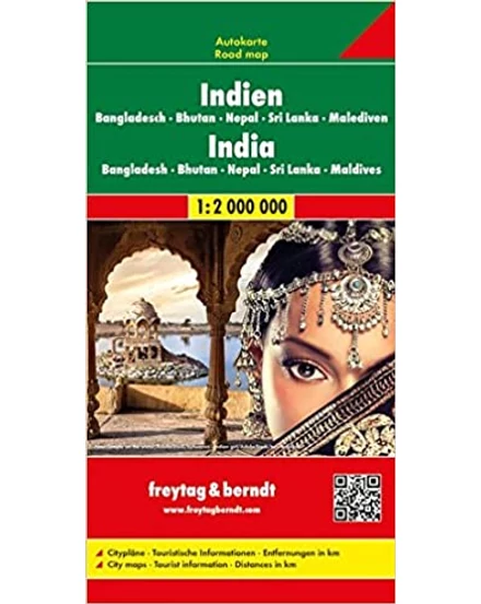 Cartographia India-Banglades-Bhután-Nepál-Sri Lanka tkp. AK179 (Freytag) 9783707913897