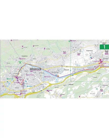 Cartographia Inn kerékpáros kalauz 2.  Innsbruck - Passau - Esterbauer - 9783711101082