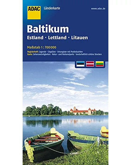Cartographia Balti országok térképe (Észtország, Lettország, Litvánia) - ADAC 9783826410598