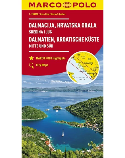 Cartographia Dalmát-tengerpart - Közép és Dél térkép 9783829739887