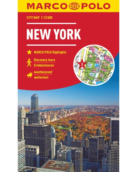 Cartographia New York várostérkép 1:12 000 - Marco Polo 9783829741811