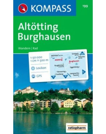 Cartographia Altötting, Burghausen turistatérkép 9783850260381