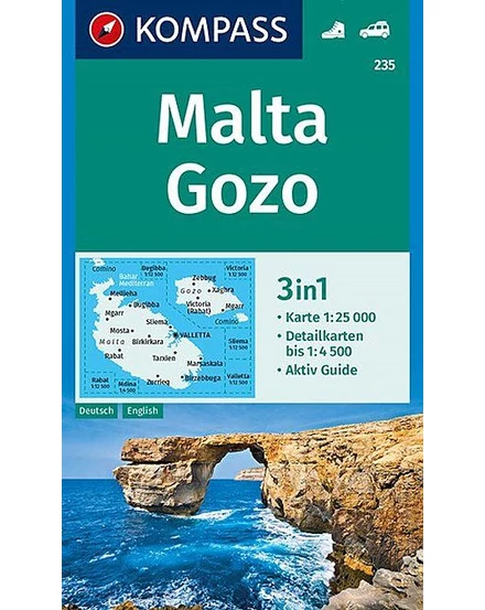 Cartographia K 235 Málta és Gozo turistatérkép 9783990446416