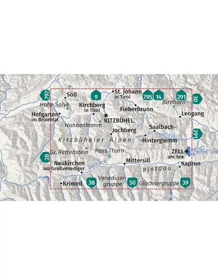 K 29 Kitzbüheler Alpok turistatérkép