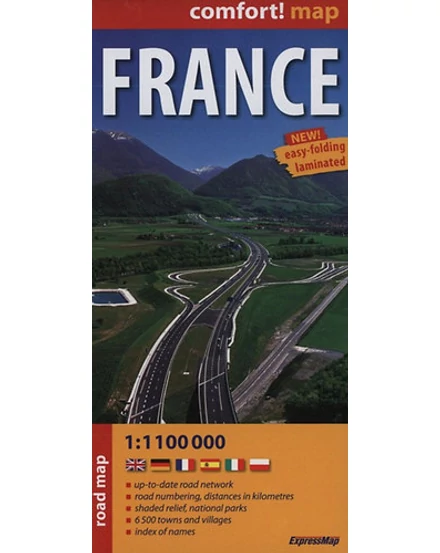 Cartographia Franciaország Comfort térkép 9788375462913