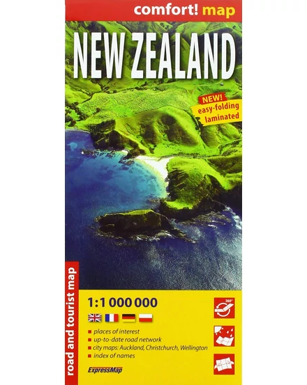 Cartographia Új-Zéland Comfort térkép 9788380465350