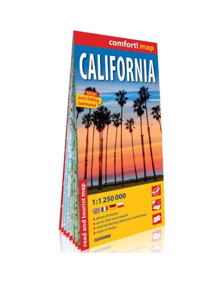 Cartographia Kalifornia Comfort térkép 9788380469648