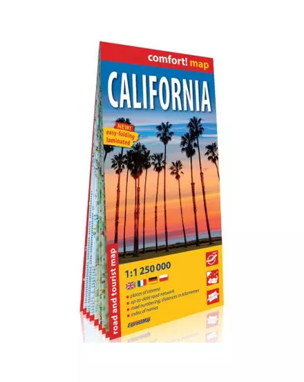Cartographia Kalifornia Comfort térkép 9788380469648