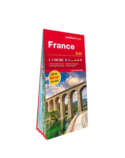 Cartographia Franciaország Comfort térkép 9788383554440