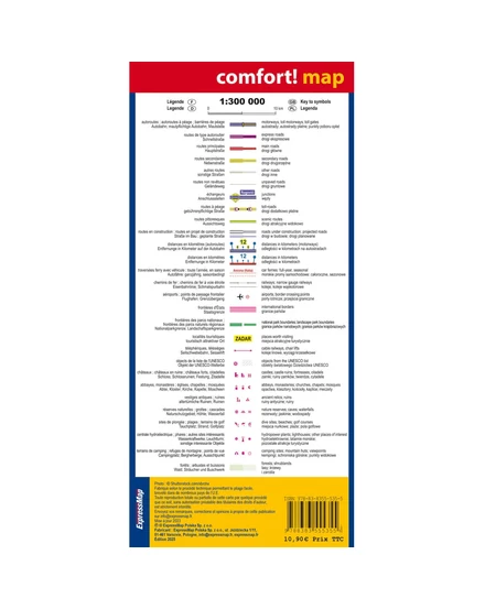 Horvátország és Montenegró, Adria part Comfort térkép
