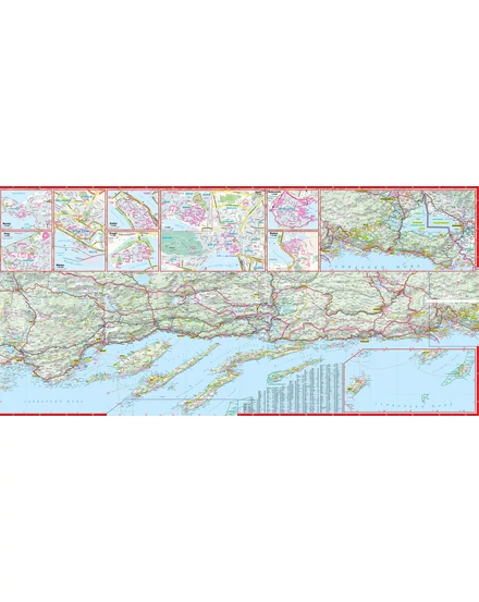 Horvátország és Montenegró, Adria part Comfort térkép