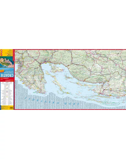 Horvátország és Montenegró, Adria part Comfort térkép