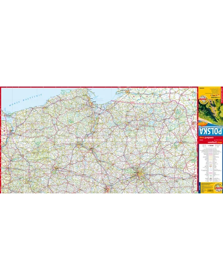 Lengyelország Comfort, 1:750 000 térkép - Expressmap