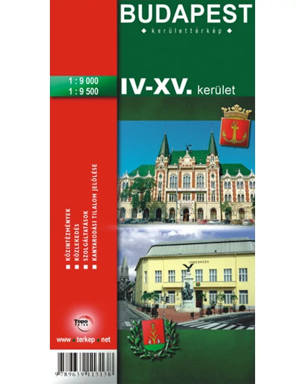 Cartographia Budapest IV. és XV. kerület térképe (Tpress) 9789639113138