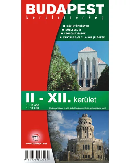 Cartographia Budapest II. és XII. kerület térképe (Tpress) 9789639113169