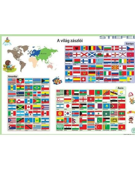 Cartographia A világ zászlói DUO, A3 alátét - Stiefel 5998504317333