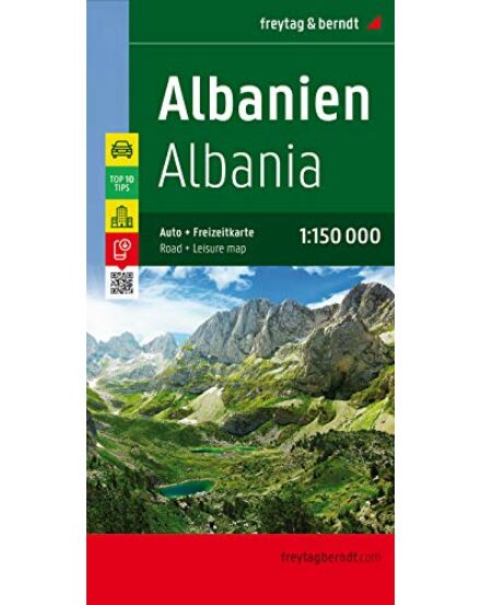 Cartographia Albánia térkép 1:150 000 (Freytag) 9783707915471