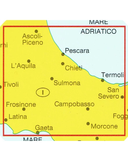 Olaszország résztérkép 1:200 000 .- Abruzzen, Molise