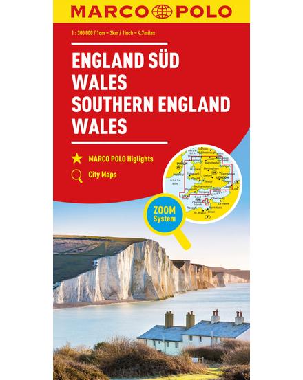 Cartographia Anglia déli rész, Wales térkép-Marco Polo-9783575016980