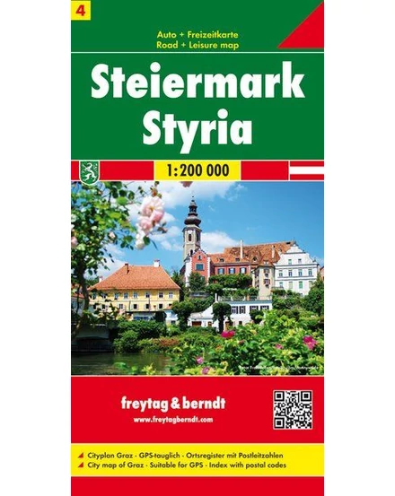 Cartographia Ausztria 4. Stájerország autó- és szabadidő térkép - Freytag - 9783850843447